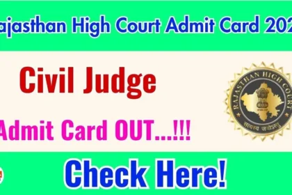 Rajasthan High Court Admit Card 2025
